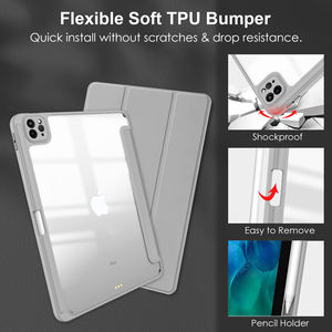 Étui créatif JUNCHI 2026 pour <span class=keywords><strong>iPad</strong></span> 11 pouces, dos en acrylique transparent, support magnétique pour <span class=keywords><strong>stylet</strong></span>, réveil automatique - Product Image 5