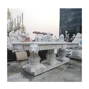 Tượng Đầu Sư Tử Chạm Khắc Đá Cẩm Thạch Tự Nhiên Phong Cách Châu Âu Sang Trọng Khu Vườn Ngoài Trời Đá Lớn Tabke Fir - Product Image 1