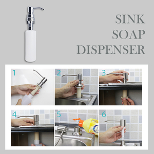<span class=keywords><strong>Distributeur</strong></span> de savon de cuisine-350ml 360 ° Rotation Bult-in Évier Bouteille de savon Blanc Lave-<span class=keywords><strong>vaisselle</strong></span> <span class=keywords><strong>Distributeur</strong></span> de savon manuel (Ningbo Factory) - Product Image 3