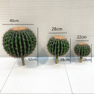 Plantes succulentes artificielles en plastique écologiques de haute qualité pour décoration extérieure, <span class=keywords><strong>boule</strong></span> de bonsaï <span class=keywords><strong>cactus</strong></span>, 50 cm, <span class=keywords><strong>prix</strong></span> d'usine pour anniversaire - Product Image 4