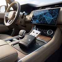 Adaptateur CarPlay sans fil OEM ODM avec logo personnalisé, usine depuis 2008, CE FCC RoHS, adaptateur multimédia automobile portable 2-en-1 D682