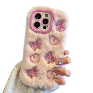 Mới Mùa Đông Ấm Tay Bảo Vệ Mềm Mại Điện Thoại Di Động Trường Hợp Đối Với iPhone XR X XS Max 7 8 11 12 13 14 15 16 17 Mini Cộng Với Pro Bìa - Product Image 1