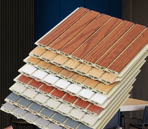 Su misura Design moderno bordo <span class=keywords><strong>in</strong></span> fibra di <span class=keywords><strong>legno</strong></span> di bambù PVC WPC materiale striscia <span class=keywords><strong>per</strong></span> uso appartamento-isolamento acustico parete impermeabile - Product Image 1