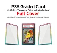 Protection de carte gradée avec panneau arrière transparent à paillettes dégradées et pare-chocs en TPU pour cartes gradées