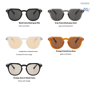 ハイエンドアンチブルーライトピンメガネファッショナブルな光学フレームTR90ポリゴン1004モデル男性用女性用ダイヤモンド透明グレー - Product Image 6