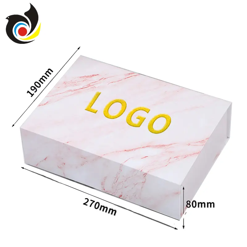 ผู้ผลิตอุปทานสีที่กำหนดเองที่มีโลโก้กล่องพิมพ์พับกระดาษกล่องกระดาษแข็งหินอ่อนกล่องของขวัญ