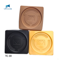 Boîte d'emballage alimentaire en plastique transparente personnalisée, boîte à gâteau au tiramisu en acrylique, couvercle carré