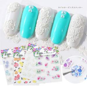 Autocollants pour ongles Honey <span class=keywords><strong>Phoebe</strong></span> 20 Designs Starry Sky Paper 5D Flower Series Embossed Nail Art Sticker 8.2*6.4cm Water Stickers 5d - Product Image 2