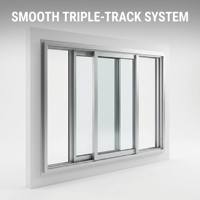 Professionelle Fabrikpreise Hochfeste Aluminium-Schiebeserie Dreischienen-Schiebefenster Doppelt Verglastes Isolierglas
