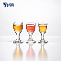 Verre à dégustation de whisky rétro de 10 ml avec pied, petit verre de dégustation de liqueur