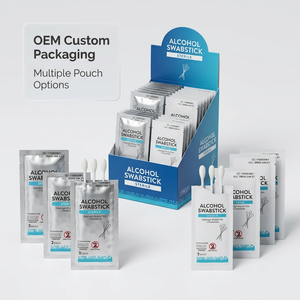 Hisopos desechables pre-saturados con alcohol, 70% IPA, estériles, ecológicos, desinfectantes con ozono para suministros hospitalarios - Product Image 2