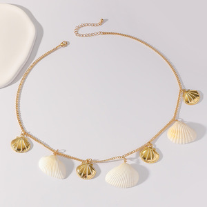 Shell Imitation <strong>Pearl</strong> <strong>Necklace</strong> New Fashion Boho Chic Summer Beach Vacation Shell Imitation <strong>Pearl</strong> <strong>Necklace</strong> - Product Image 6