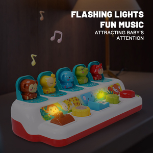 Jouet éducatif Montessori en plastique pour bébé Zhorya Animal Button <span class=keywords><strong>Popup</strong></span> Hide and Seek, développe la motricité fine - Product Image 5