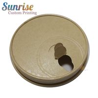 SP5215 Couvercles en papier compostables PLA de qualité alimentaire pour gobelets à café jetables