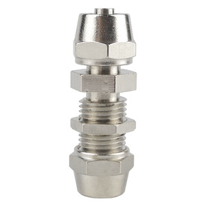 ข้อต่อลมแบบเร็วเชื่อมต่อทองแดง PM4 6 8 10 12 มม. ชุบนิกเกิล แบบตรง ข้อต่อท่อลมตัวเมีย - Product Image 3