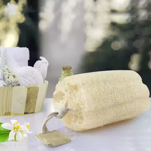 Eco-Friendly Natural Loofah Luffa <b>Sponge</b> Modern Oval <b>Shower</b> Brush for Body Exfoliating Biodegradable for Kitchen Bath - Product Image 4