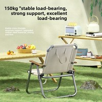 Chaise de voyage à bras pliant portable ultra léger pour camping, jardin, plage, pique-nique, mobilier d'extérieur