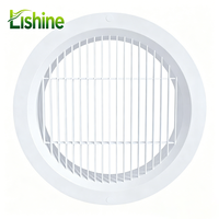 Lishine Série Elite Moderne – Grille de ventilation circulaire durable en alliage d'aluminium anodisé et thermolaqué