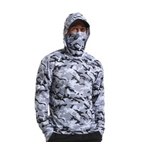 T-shirts de pêche à manches longues décontractés et tendance, masque facial à manches longues, chemise de pêche UPF en polyester