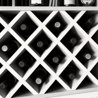 Buffet de cuisine autoportant moderne en bois avec casier à vin, porte-verres, grande capacité, rangement pour micro-ondes