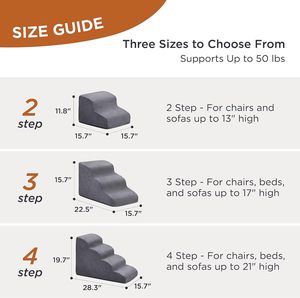 Custom Logo Modern Small <b>Dog</b> Washable Cozy Foam Solid Pattern Outdoor Pet Stairs - Product Image 6