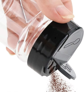 Black Lid 100ml PP <b>Plastic</b> Durable Eco-Friendly Dishwasher Microwave Safe Spice Powder Shaker <b>Bottles</b> Small Size Box Spice - Product Image 4