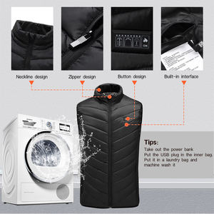 Gilet Smanicato Piumino Riscaldato Invernale Leggero con Logo Personalizzato di Fabbrica, Ricaricabile Tramite USB a Batteria per Uomo e Donna - Product Image 3