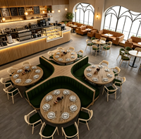 Luxuriöse Restaurant-Möbel: Hochwertige Eckbank-Sitzgruppe für Restaurants, Komplette Einrichtungsdesigns für Hotelprojekte