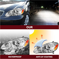Adecuado para Toyota Corolla 2003-2008, conjunto frontal de la pantalla de iluminación del faro delantero.