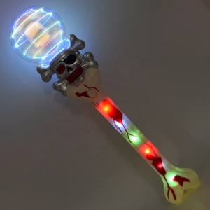 Halloween Nhấp Nháy Ma Thuật Quang Học Spinning Wands Đầy Màu Sắc Led Cướp Biển Thanh Xương Luminous Stick Light Up Đồ Chơi - Product Image 3
