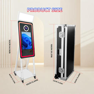 फास्ट डिलीवरी फोटो मिरर बूथ निर्मित-इन लाइट सेल्फी मिरर फोटोबूथ मशीन पार्टी के लिए 40 इंच जादुई दर्पण फोटो बूथ - Product Image 6