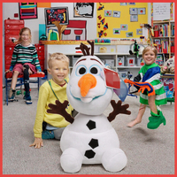 Jouets en peluche personnalisés en gros, jouets en peluche en forme de bonhomme de neige avec rembourrage en coton PP, 11 cm à 30 cm, à partir de 14 ans