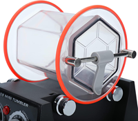 KT6808 Mini polisseuse électrique pour bijoux polisseuse rotative avec baril de verre pour roche de jade or argent