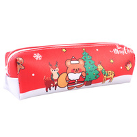 Étuis à crayons créatifs Kerui sur le thème du Nouvel An et de Noël, grande capacité, en cuir, impression numérique, pour garçons et filles, usage scolaire et de bureau