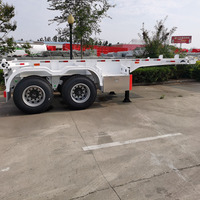 Semi-remorque à col de cygne en acier, châssis de remorque pour conteneur de 40 pieds avec une charge utile de 60 tonnes pour transporter des conteneurs d'expédition
