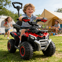 Quad électrique pour enfants sécurisé, moteur 380*1, lumières amusantes, musique, poignée de direction, mini quad