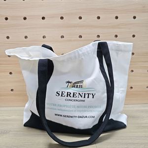Bolsa de Compras Personalizada con Laterales Completos y Base de Contraste, Bolsa de Playa Grande de Lona Resistente para Regalos Promocionales - Product Image 2