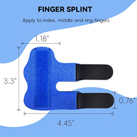 Attelle de doigt de déclenchement universelle bleue pour le soulagement de l'entorse de douleur d'arthrite