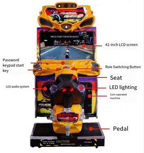 Máquina de videojuegos arcade operada con monedas, consola de juego de motocicleta FF a gran escala, máquina de video arcade operada con monedas para inicio de negocio - Product Image 3