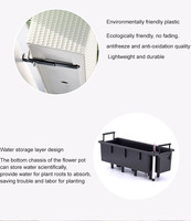 Jardinières auto-arrosantes en vrac pour fenêtres - Pots de jardin sur pied durables avec finition en rotin pour l'approvisionnement B2B