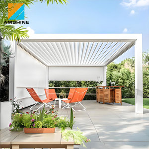 Pergola Bioclimatica Motorizzata in Alluminio Rinforzato per Esterni con Lamelle Orientabili per Tutte le Stagioni - Prezzo <span class=keywords><strong>Slovenia</strong></span> - Product Image 2
