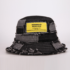 Chất Lượng Cao Tùy Chỉnh Đồng Bằng Mùa Hè Ngoài Trời Mũ Thiết Kế Quần Jean Denim Vải Cổ Điển Đau Khổ Xô Hat - Product Image 4