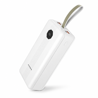Cargador Portátil de Alta Capacidad de 30000 mAh, 22.5W, Carga Rápida Multiprotocolo, con Cordón, Indicador LED Digital