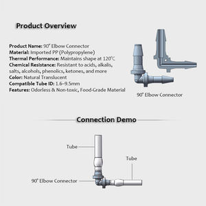 ZDVseal sama mengurangi L tipe siku konektor kopling selang fitting 1/16 "x1/16" 8.7mm x 9.5mm 3/8 "x1/<span class=keywords><strong>2</strong></span>" - Product Image 2