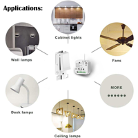 Interrupteur sans fil cinétique RF433 UK, auto-alimenté, sans batterie, sans câblage, compatible avec le système Click Scolmore MiniGrid