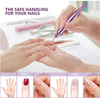 Moteur sans brosse de lime à ongles électrique professionnelle portative pour le salon de manucure à la maison avec le polissage d'ongles de gel