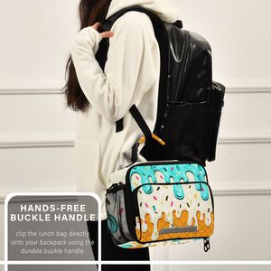 Kids Insulated <b>Lunch</b> <b>Bag</b> Waterproof Cooler Tote Thermal Food Storage <b>Bag</b> with Shoulder Strap for School Travel - Product Image 5