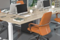 Module d'alimentation de table avec couvercle coulissant, 2 prises EU, 1 chargeur USB-C, personnalisable pour usage commercial et bureautique
