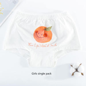 Vente en gros de caleçons mignons en coton biologique durable pour filles sous-vêtements pour enfants personnalisés avec impression de logo - Product Image 6