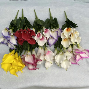 Usine de fleurs Feiyu Craft, lys artificiels Calla de 30 cm à 100 cm, blanc et violet, décoration d'intérieur, bouquet de mariage - Product Image 4